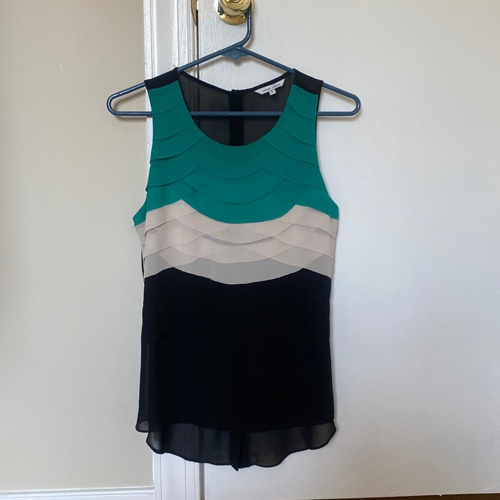 Naked zebra scalloped top size small.